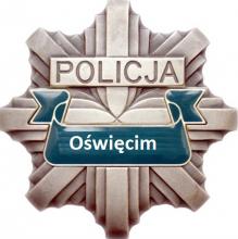 Logo policji w Oświęcimiu