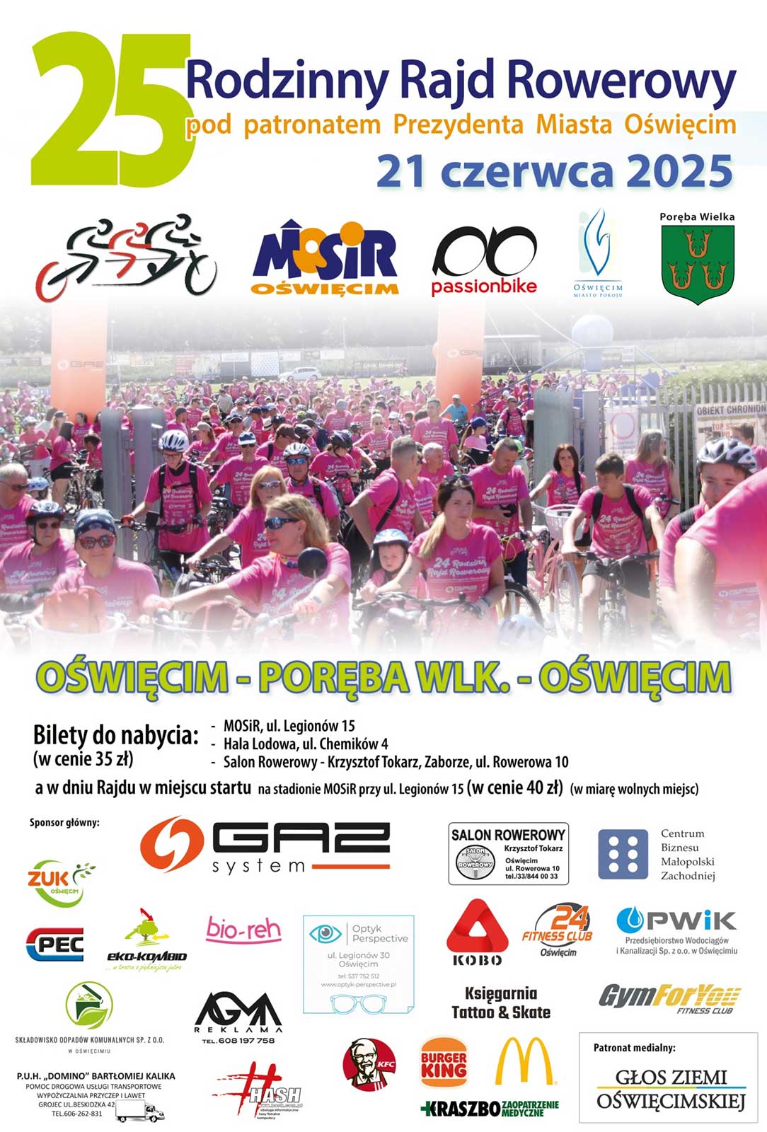 20250611-plakat-rajd-rowerowy - NaszOświęcim - informacje i wydarzenia.