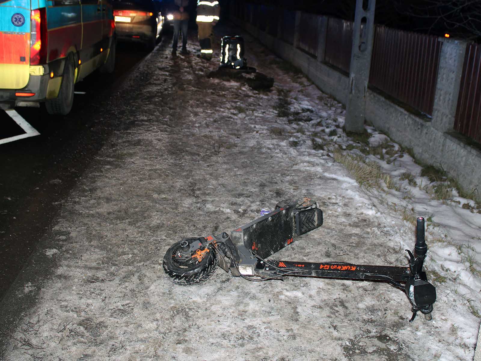 Hulajnoga z wypadku w Brzezince - NaszOświęcim - informacje i wydarzenia. Hulajnoga z wypadku w Brzezince
