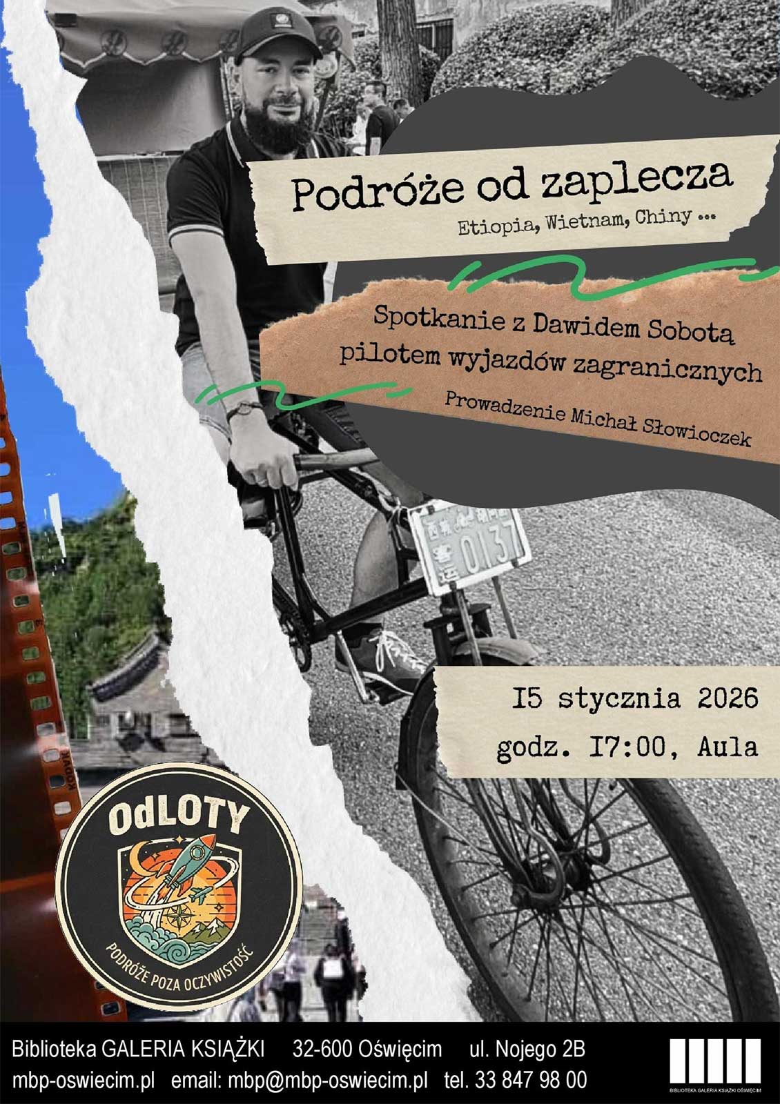 Plakat pierwszego spotkania w Bibliotece