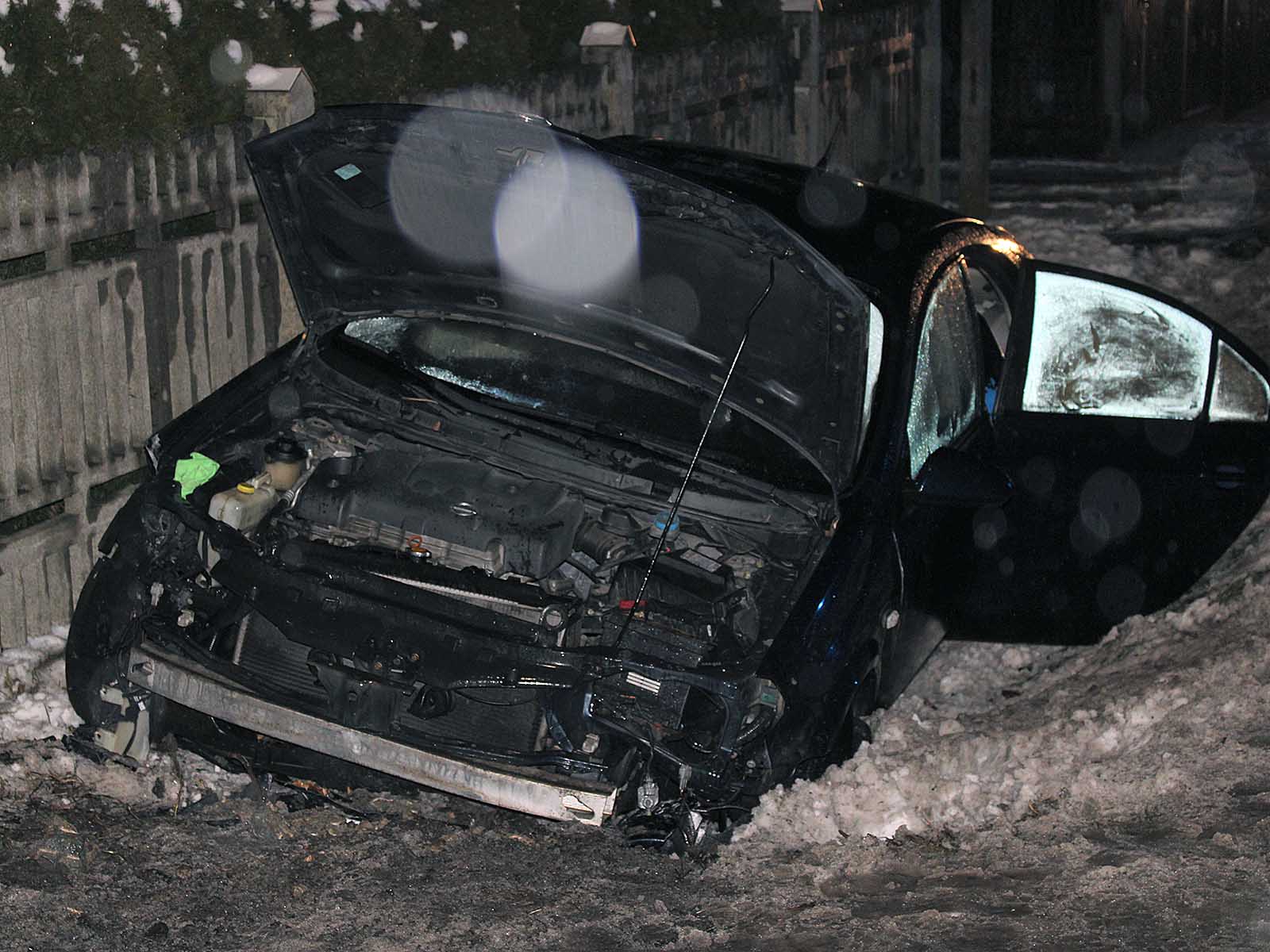 Wypadek w Osieku na ulicy Głównej