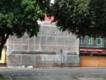 Kamienica przy Placu Kościuszki 5 w trakcie przygotowań do modernizacji