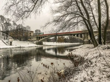 Most Piastowski nad rzeką Sołą w Oświęcimiu